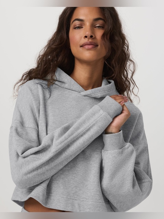 Vuori Tops - Vuori Sedona Pullover Hoodie Light Heather Grey